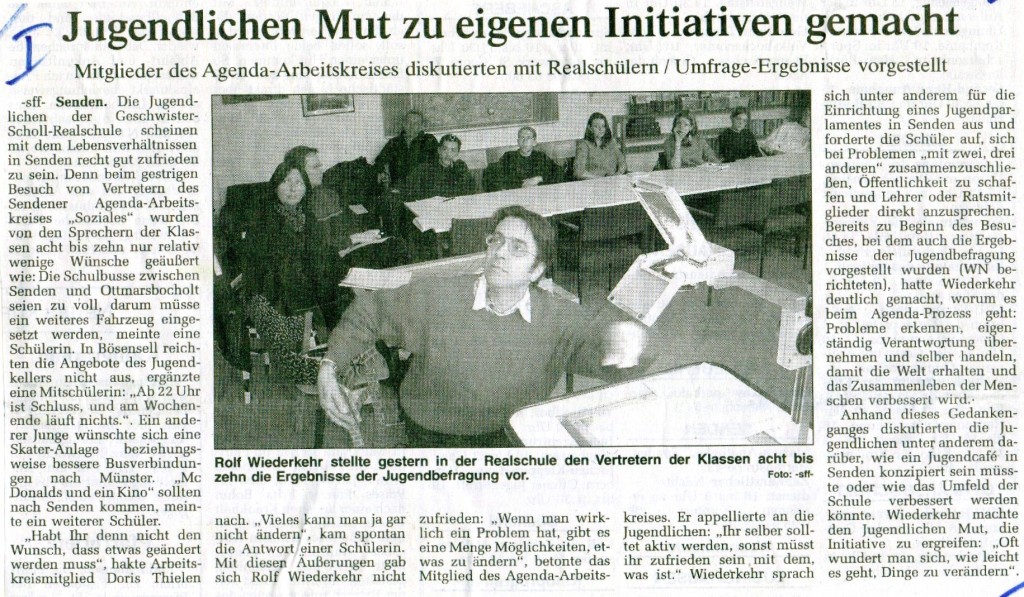 Pressebericht WN vom 02.03.2001